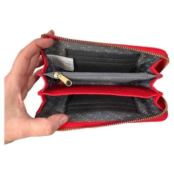 OLIVIA+JOY LADIES WALLET SIZE 7"x 4" Like new condition RED ZIPPER - Picture 5 of 5